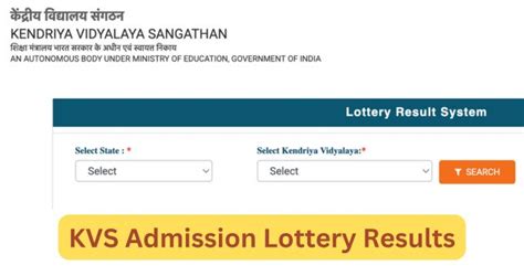 KVS : Lottery Results .